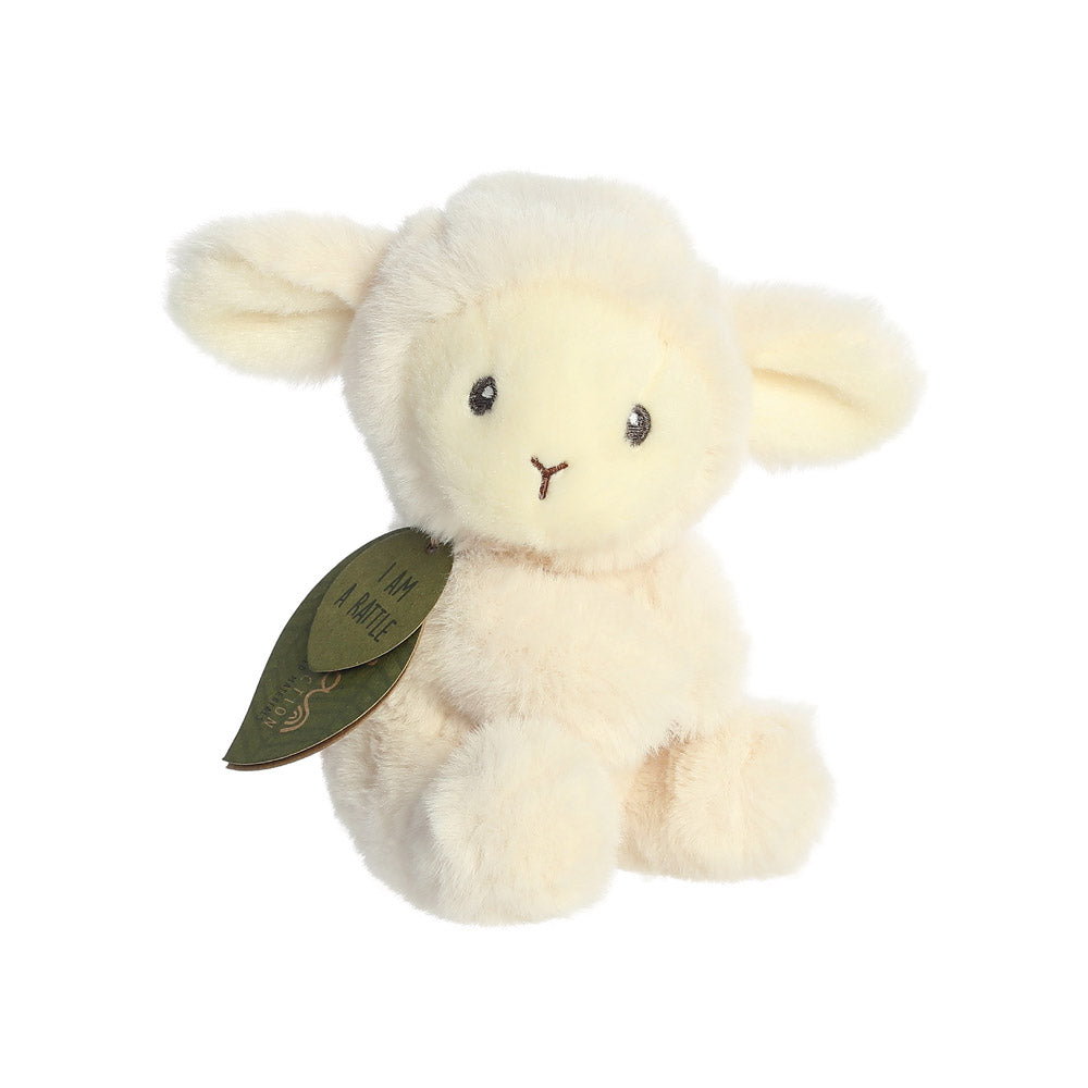 Ebba Eco Laurin Lamb Rattle Soft Toy